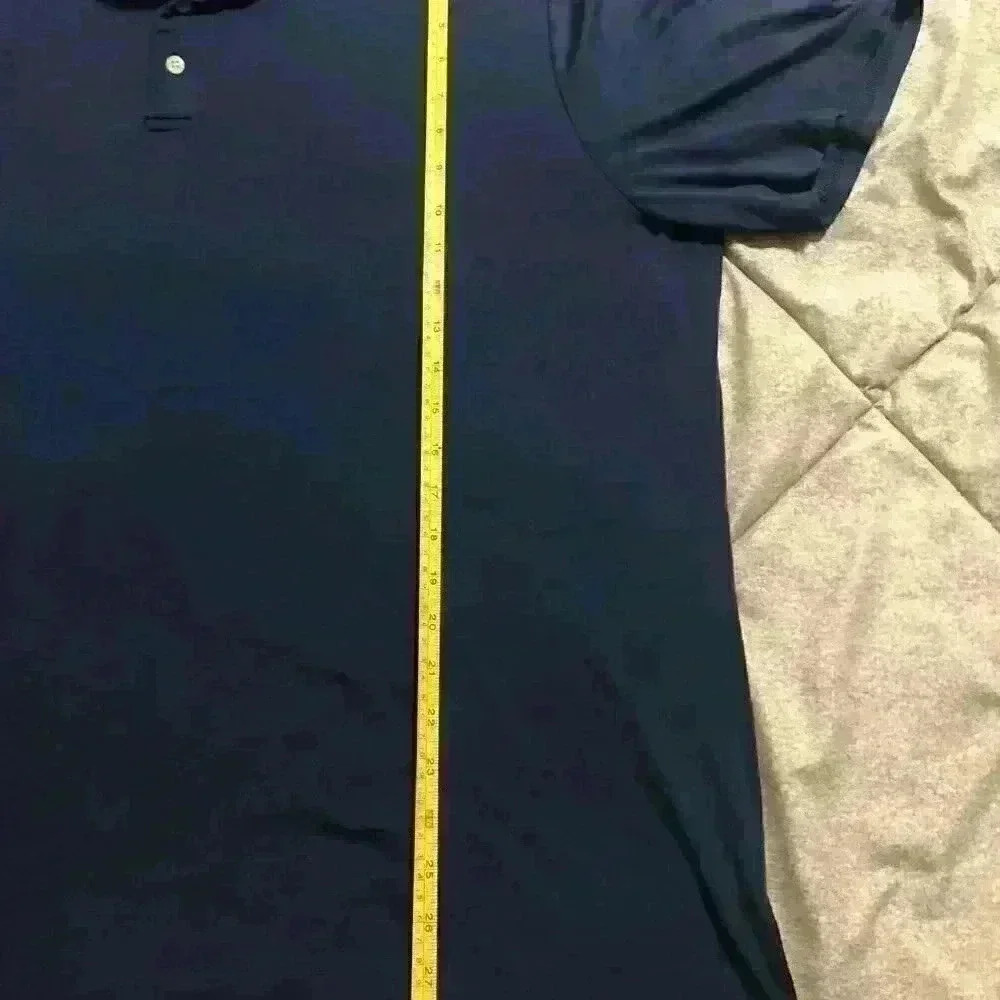 Crown & Ivy Golf Mens XL Navy Blue Performance Short Sleeve Polo Shirt Solid - Picture 5 of 6